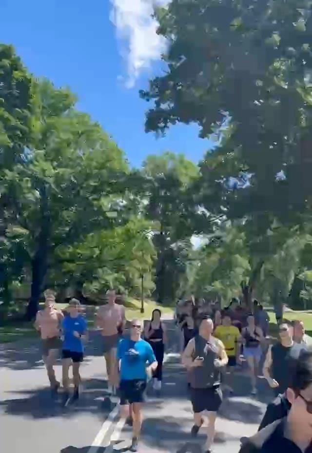 Setting off on a run at a Once event in New York